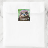 Owl "Dit boek behoort tot" Sticker (Tas)