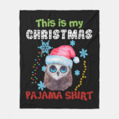 Owl dit is mijn kerstpajama Shirt Fleece Deken (Voorkant)