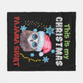 Owl dit is mijn kerstpajama Shirt Fleece Deken (Voorkant (Horizontaal))