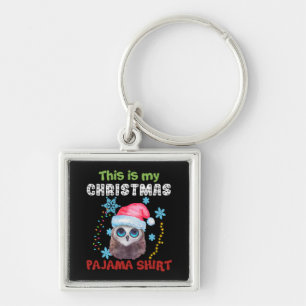 Owl dit is mijn kerstpajama Shirt Sleutelhanger