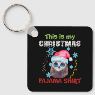 Owl dit is mijn kerstpajama Shirt Sleutelhanger