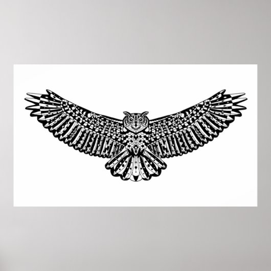 Owl Doodle 2 Poster (Voorkant)