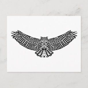 Owl Doodle Briefkaart