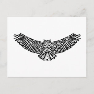 Owl Doodle Briefkaart