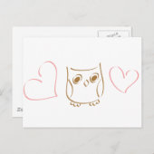 Owl Doodle Briefkaart (Voorkant / Achterkant)