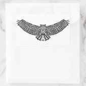 Owl Doodle Rechthoekige Sticker (Tas)
