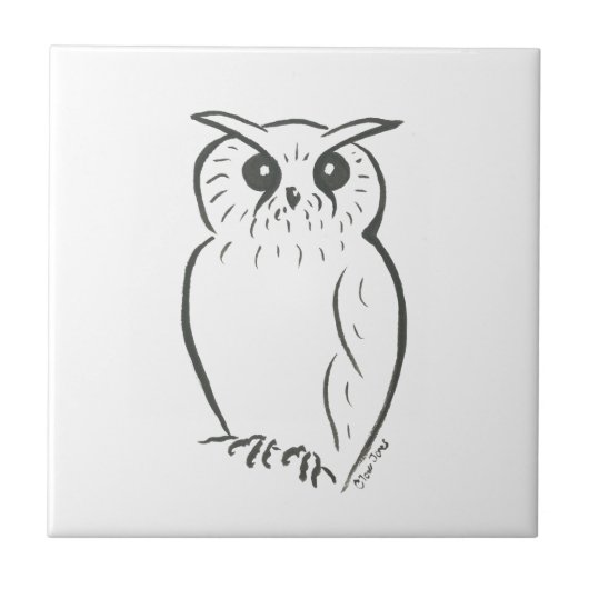 Owl doodle tegeltje (Voorkant)