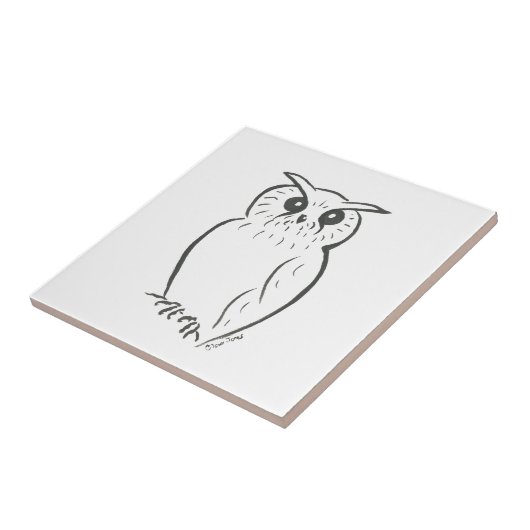 Owl doodle tegeltje (Zijkant)