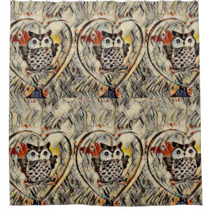 Owl Douchegordijn
