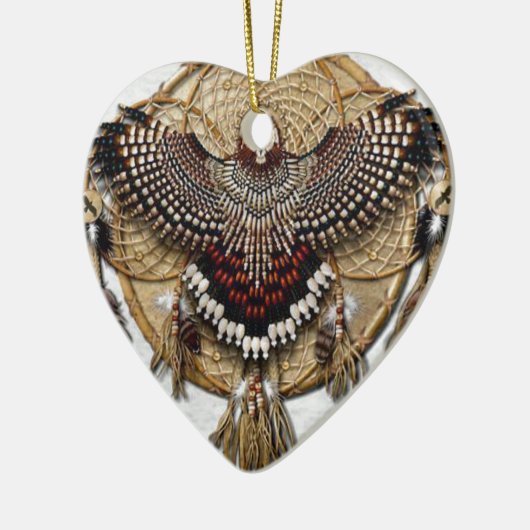 Owl Dream Catcher Keramisch Ornament (Links)