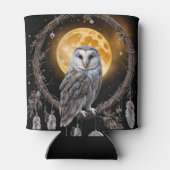 Owl Dreamcatcher Boho with Moon Blikjeskoeler (Achterkant)