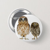 Owl Duo Ronde Button 5,7 Cm (Voorkant /achterkant)