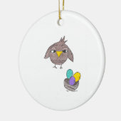 Owl Easter Keramisch Ornament (Links)