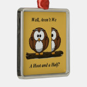 Owl een Hoot en een Half Metalen Ornament (Rechts)