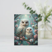 Owl en Baby Briefkaart (Staand voorkant)