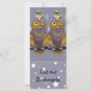 Owl en Baby ~ Cutout Bladwijzer