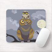 Owl en Baby Owl Mousepad Muismat (Met muis)