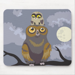 Owl en Baby Owl Mousepad Muismat