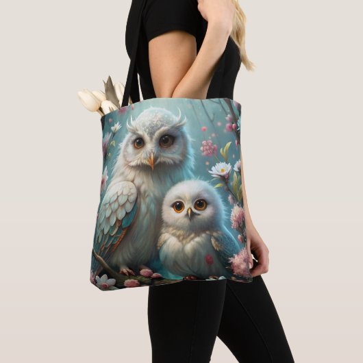 Owl en Baby Tote Bag (Dichtbij)