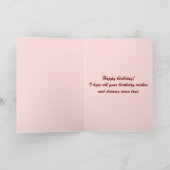 Owl en bloem kaart (Binnen)