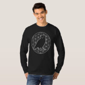 Owl en bloem van de sacharose van het leven t-shirt (Voorkant volledig)
