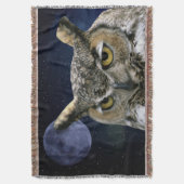 Owl en Blue Moon Deken (Voorkant Verticaal)