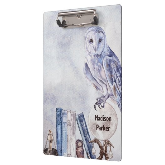 Owl en boeken klembord (Links)