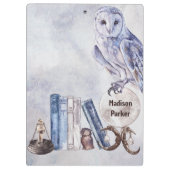 Owl en boeken klembord (Achterkant)