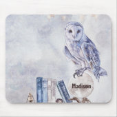 Owl en boeken muismat (Voorkant)