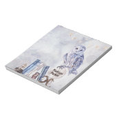 Owl en boeken notitieblok (Linkerzijde)