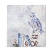 Owl en boeken notitieblok (Voorkant)