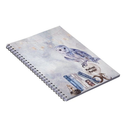 Owl en boeken notitieboek (Rechterzijde)