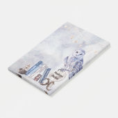 Owl en boeken post-it® notes (Schuin)