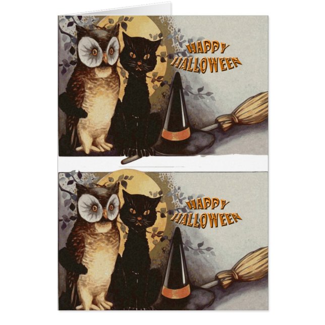 Owl en Cat Halloween (Voorkant)