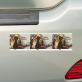 Owl en Cat Halloween Bumpersticker (Op auto)