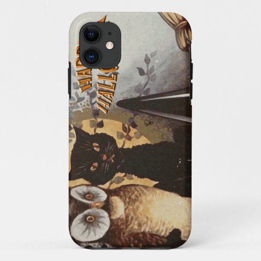 Owl en Cat Halloween Case-Mate iPhone Case (Achterkant)