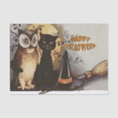 Owl en Cat Halloween Tissuepapier (Voorkant)