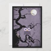 Owl en Creepy Gnarled Tree for Halloween Kaart (Voorkant)