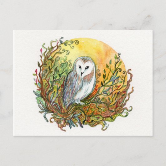 Owl en de maan briefkaart (Voorkant)