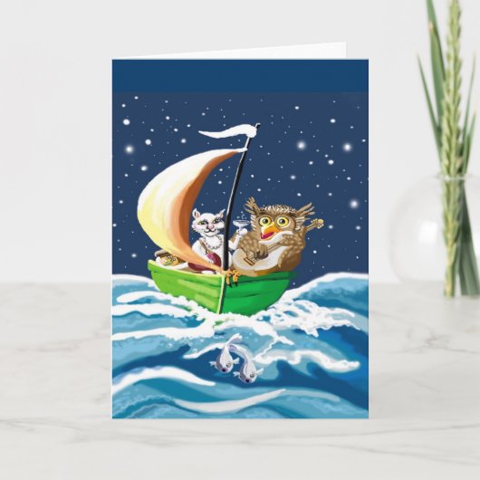 owl en de pussycat gingen naar zee kaart (Voorkant)