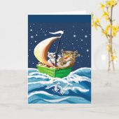 owl en de pussycat gingen naar zee kaart (Gele Bloem)