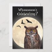 Owl en de volledige maan kaart (Voorkant)