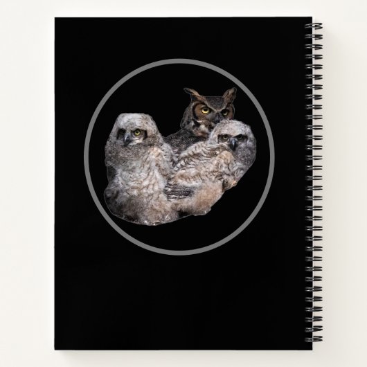 Owl en eigenaar notitieboek (Achterkant)