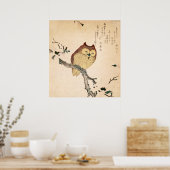 Owl en magnolia - Kobushi ni mimizuku Poster (Keuken)