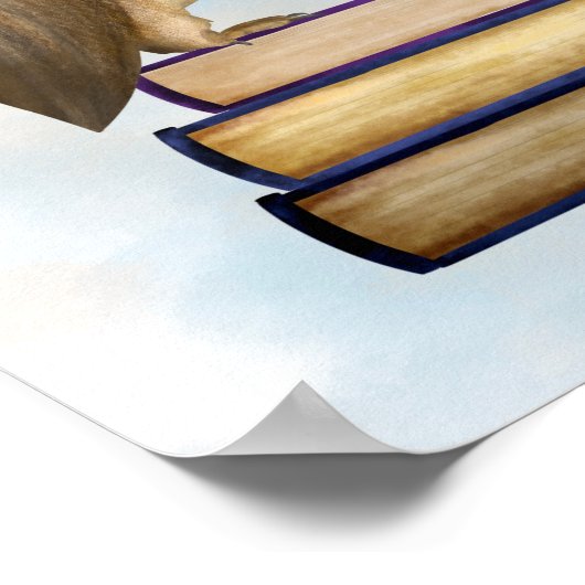 Owl en Microscope Library Wall Art Poster (Hoek)