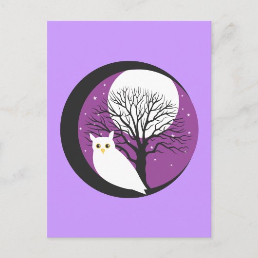 OWL EN MOON BRIEFKAART (Voorkant)