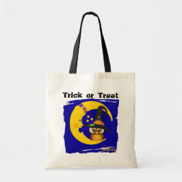 Owl en Moon Halloween Trick or treat Tote Bag