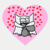 Owl en muis Hugging Sticker (Voorkant)