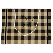 Owl en natuur met aanpasbare tekst groot cadeauzakje (Voorkant)