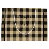 Owl en natuur met aanpasbare tekst groot cadeauzakje (Achterkant)